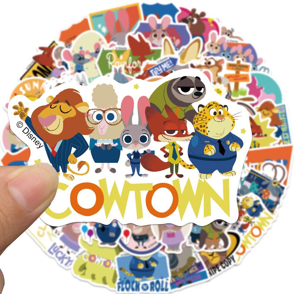 

50PCS Zootopia Judy Hopps Nick Wilde Stickers Cartoon Graffiti Decals Kids Laptop Luggage Book Stikers Diary Sticker Toy Stiker