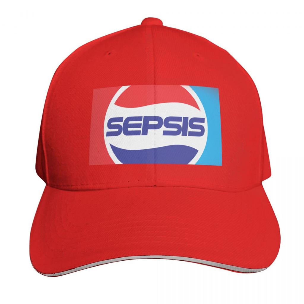 Sepsis White Baseball Cap Hood Party Hat Icon Brand Unisex Cap Unisexs Hats Womens