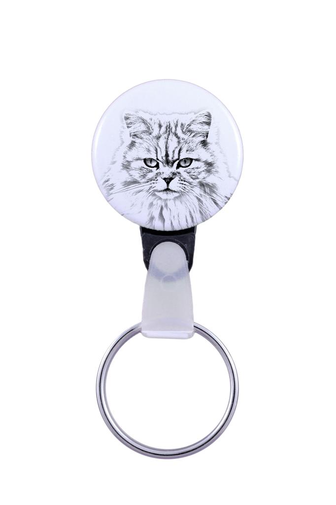 British Longhair - handgefertigter Schlüsselanhänger mit Katzenportrait, Taschenanhänger, Produkt der Marke Art-Dog.