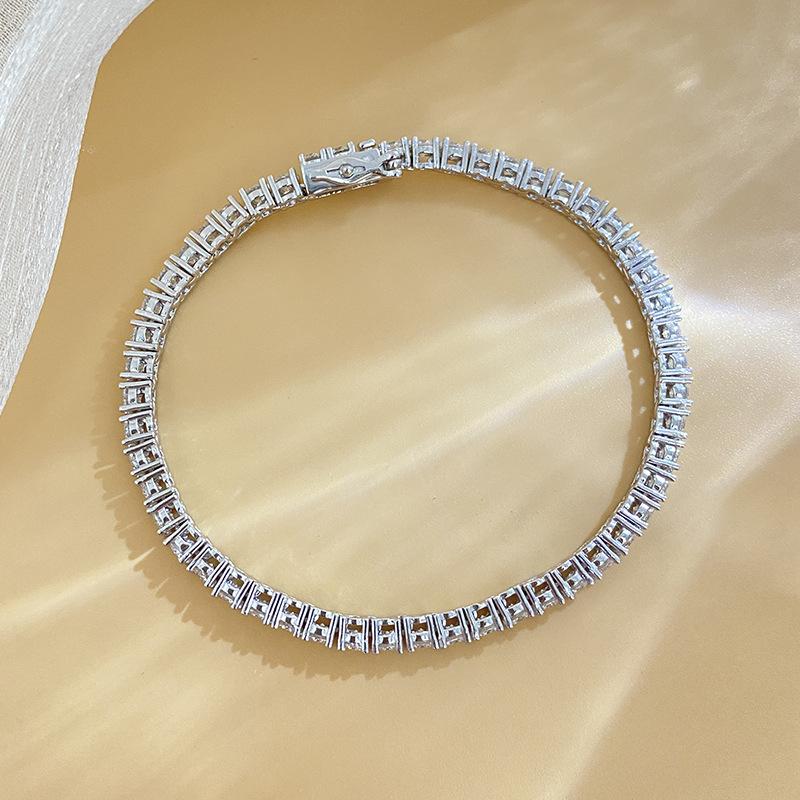 5mm 925 Silver Moissanite Bracelet 3mm D VVS1 Diamond with GRA for Women Sparkling Wedding Party Fine Jewelry
