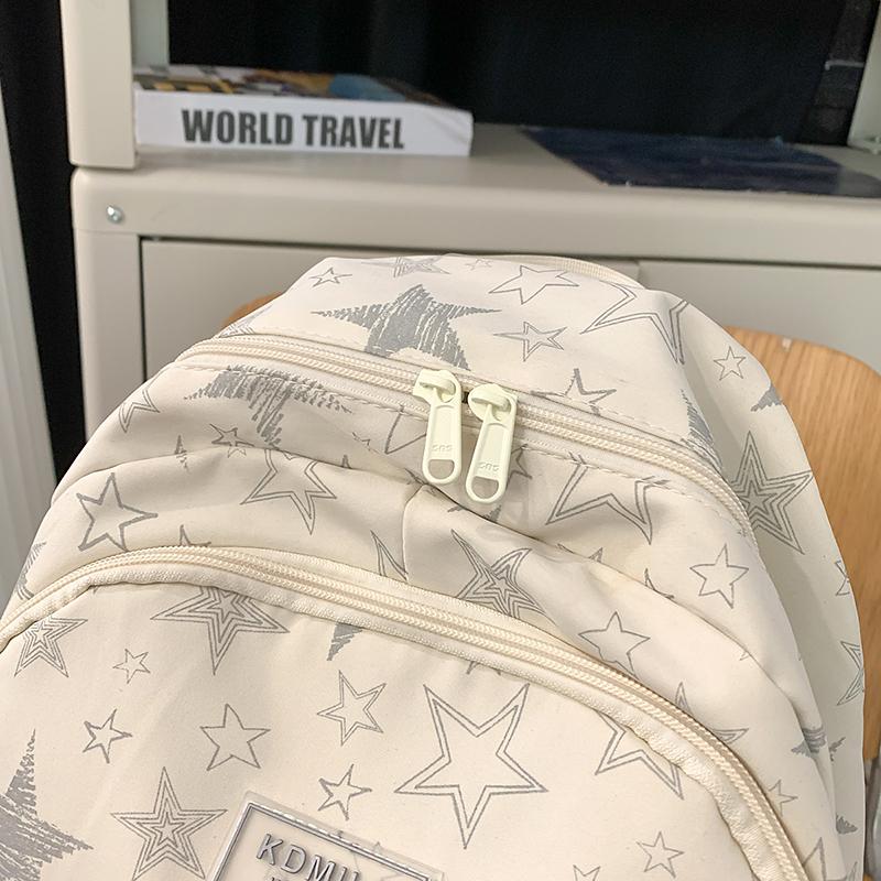 Zaino Scolastico per Studente delle Medie Zaino da Viaggio da Uomo a Grande Capacità con Stampa a Stelle da Donna
