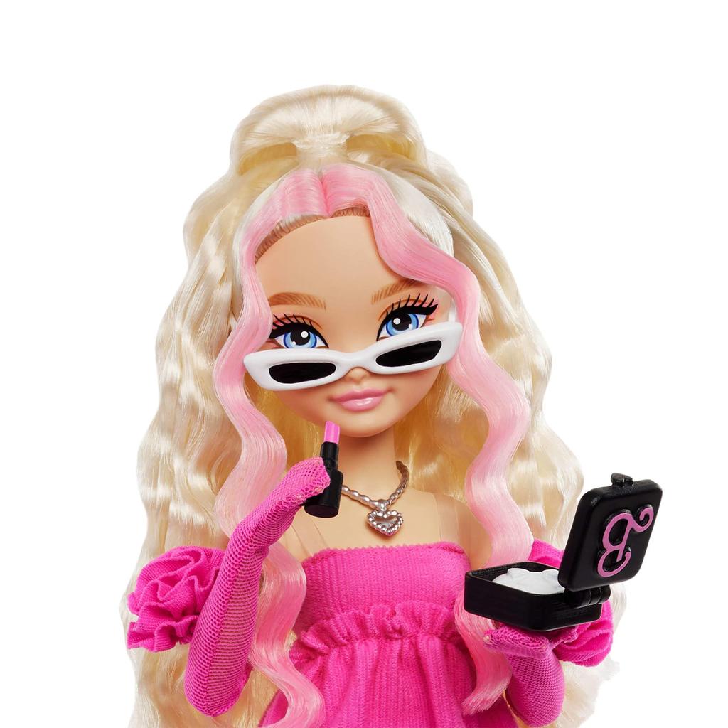Barbie Dream Besties Doll and Posable Fashion Doll with Wavy Blonde 11 Makeup and Hair Themed Pieces Accessories, Malibu” Hair,