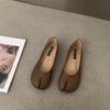 Bailamos Women Flats Summer Fashion Split Toe Ballet Shoes Slip On Ballerinas Korean Style Soft Slip On Loafers