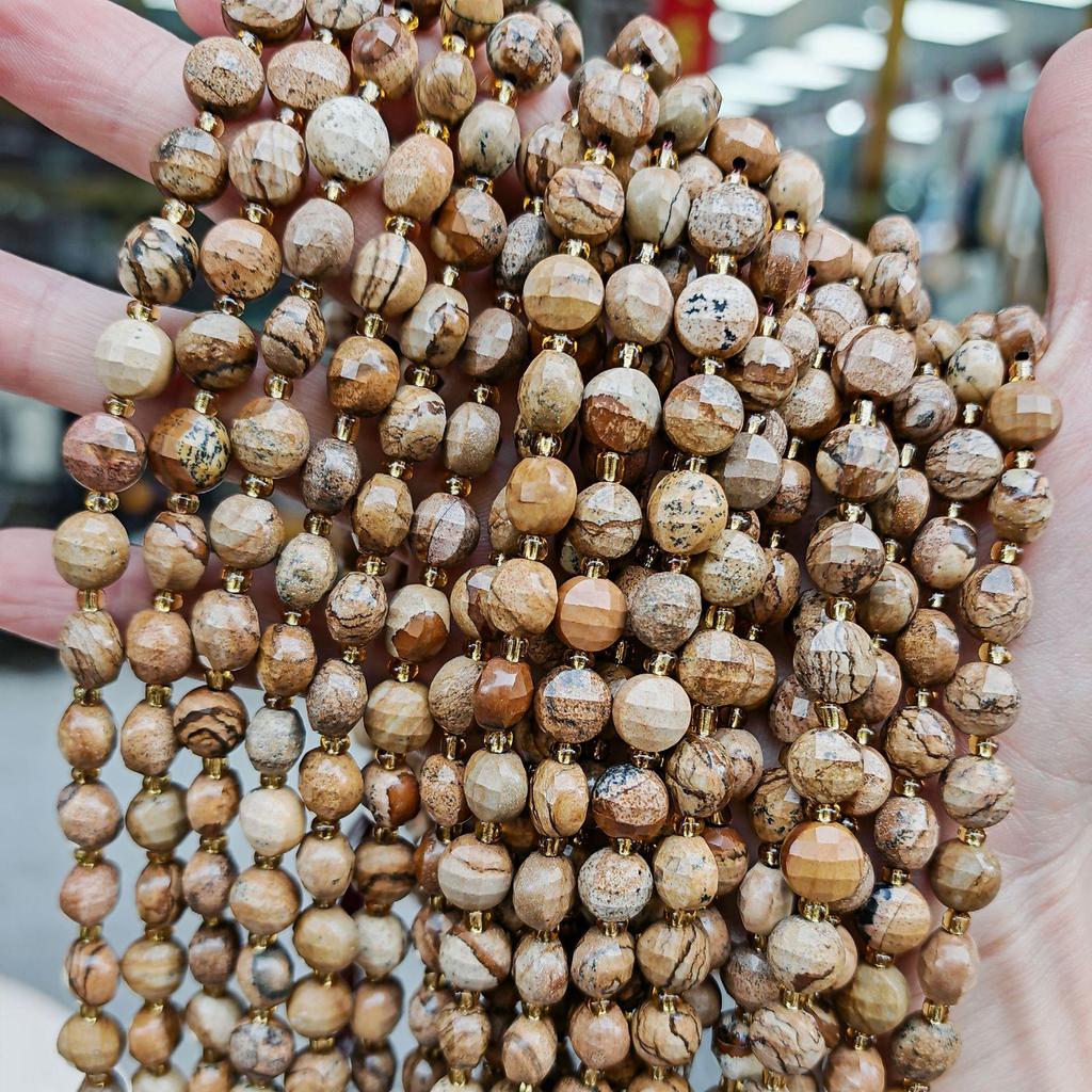 Natural Crystal Round Double Turtle Faceted Beads, 8mm & 10mm, Semi-finished DIY Jewelry