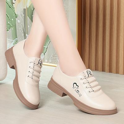 White Shoes for Women, New Spring and Summer Soft-soled Leather Shoes, Non-slip, Sports and Leisure, Versatile