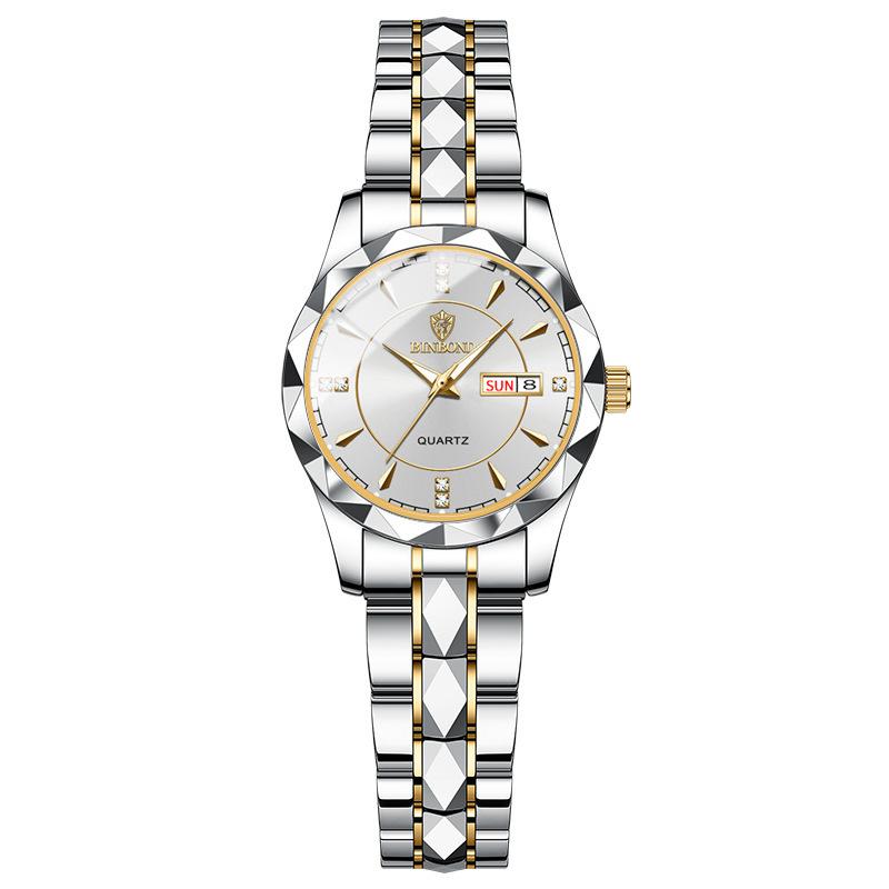 Watch Stainless steel business double calendar waterproof men's watch local tyrant gold watch