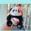Panda Plüschtier mit Schlüsselanhänger für Kinder Niedliches Tier Stoffpuppe Geschenk