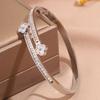 Hot-selling titanium steel bracelet, girls' high-end sense of fashion, popular light luxury in Europe and the United States, Gypsy star love diamond 
