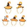 Kids Halloween Headband Decoration Cute Pumpkin Hat Shaped Hair Band Party Headwear Accessories