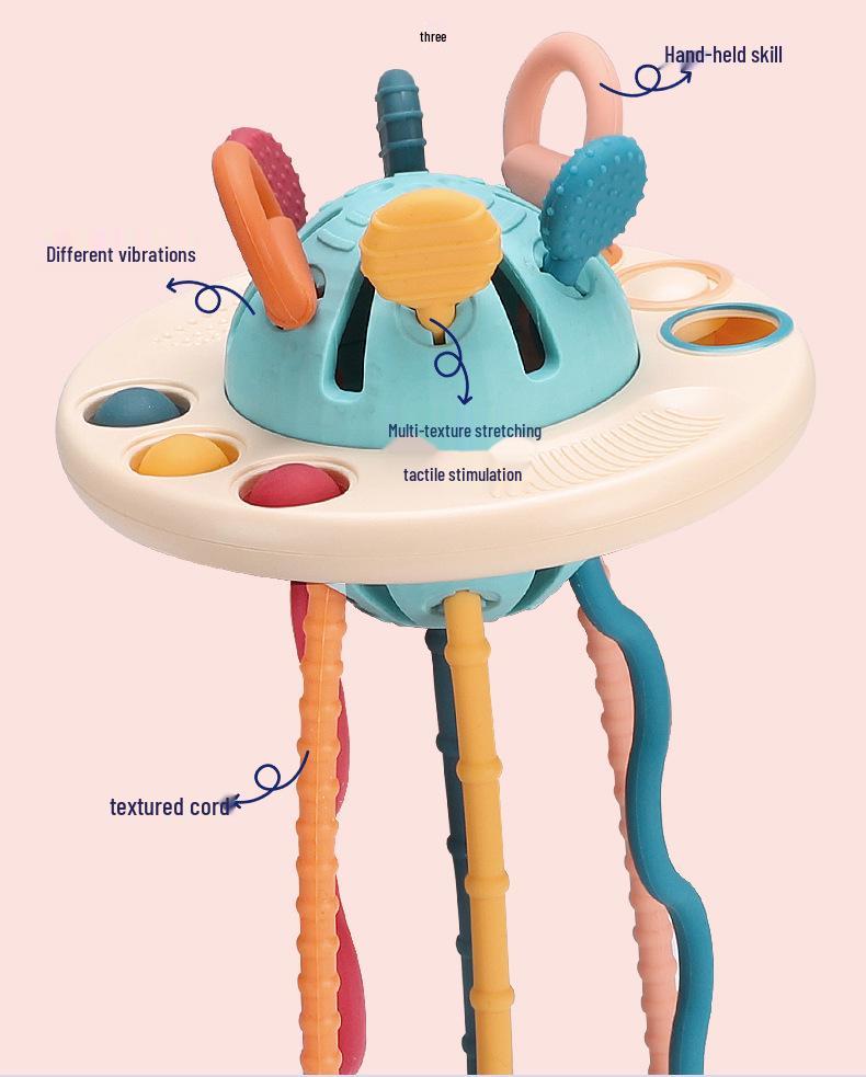 UFO Sensorischer Ausziehball: Montessori Früherziehungsspielzeug für Babys