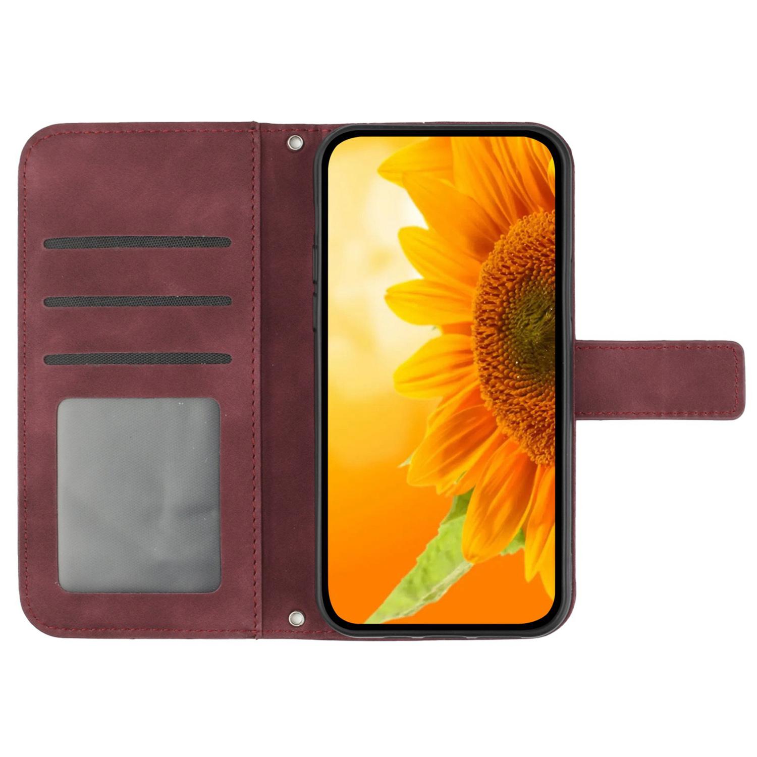 

HT04 For Samsung Galaxy A15 4G Cover Skin-touch PU Leather Phone Case Rose