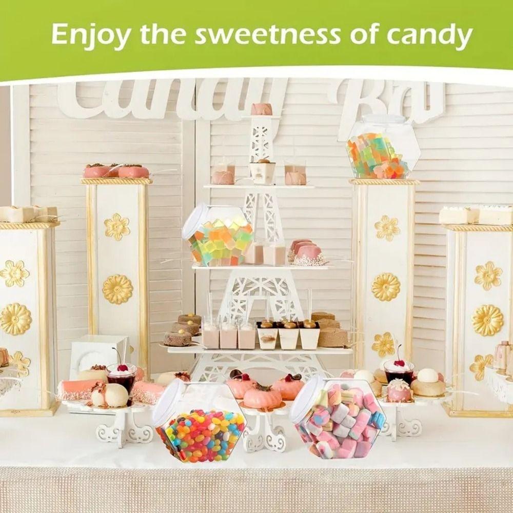 Plastic Packaging Jars Clear Food Storage Container Portable Candy Cookie Jar Countertop Organizer