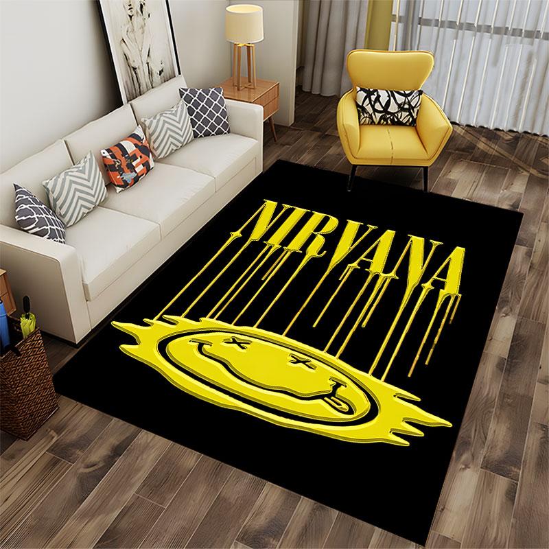 Nirvana Smiley Face Carpet Design Suitable As a Non-slip Mat for the Living Room or Bedroom Sofa