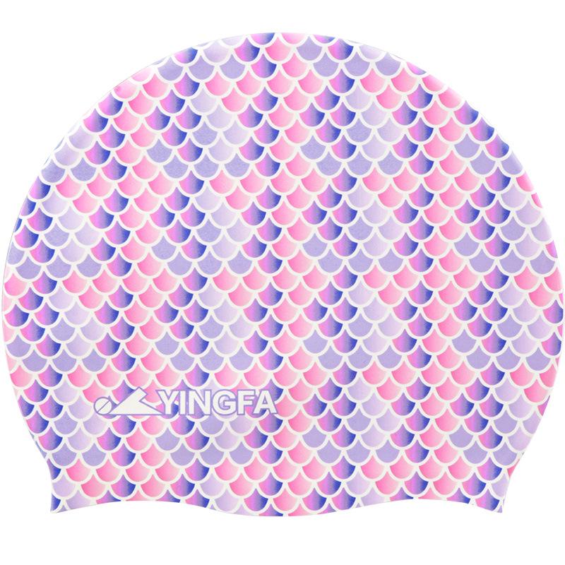 Yingfa Waterproof Silicone Swim Cap for Women and Men – Elastic, Comfortable, Non-Constricting, Hair Protection