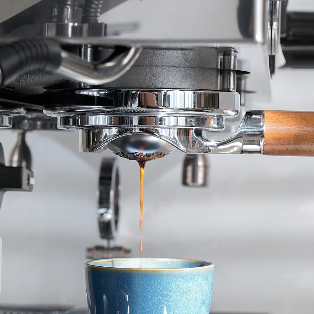 watchget 58mm Espresso Filter Basket, Stainless Steel Coffee Filter, Compatible with 58mm Bottomless Portafilters