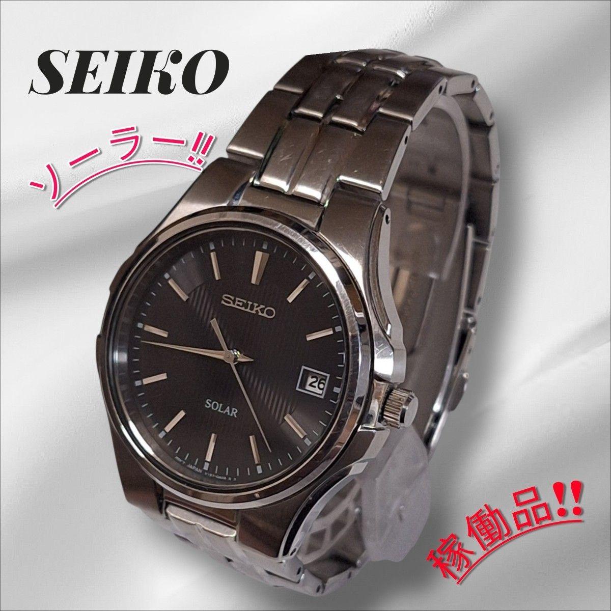 [Working Item] SEIKO Solar Black Dial Men s Watch