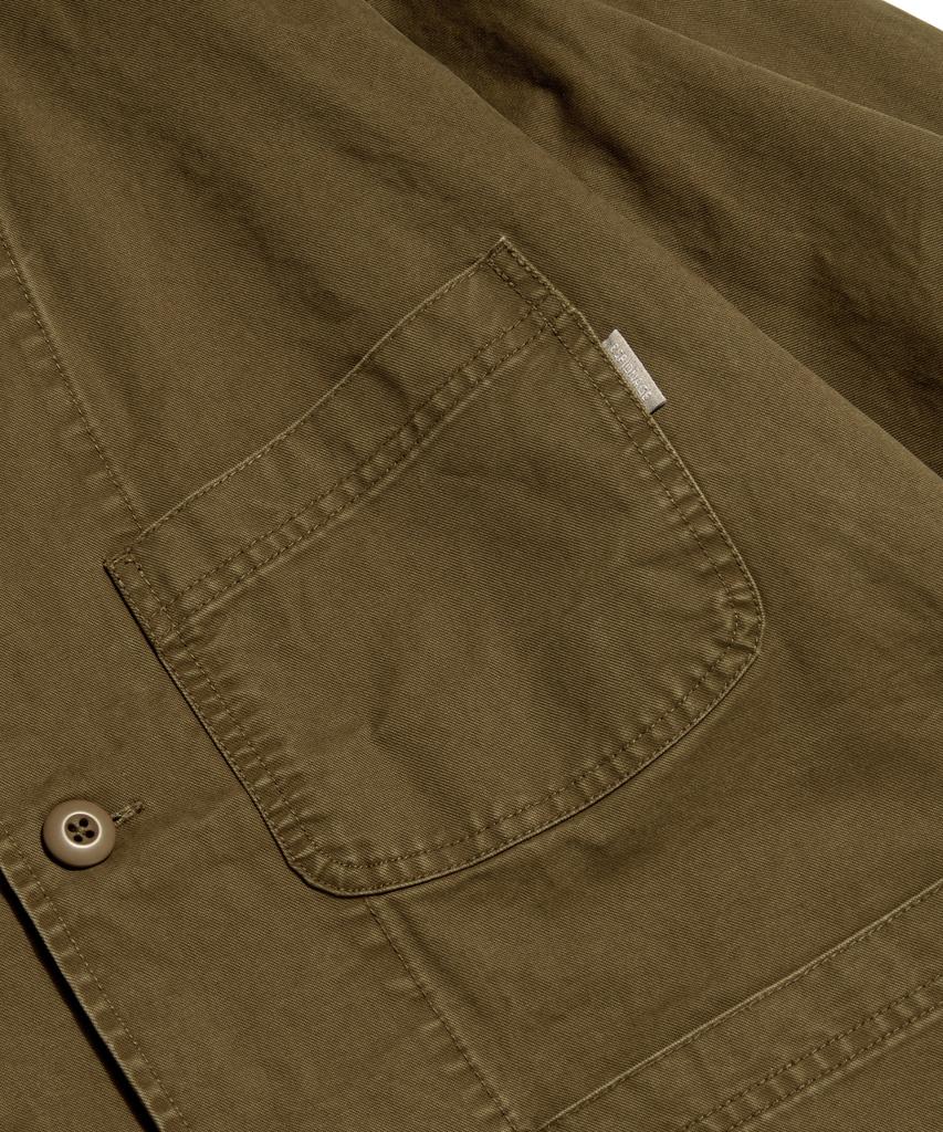 Spionage Französische Weite Arbeitsjacke (Molton) Gewaschenes Braun