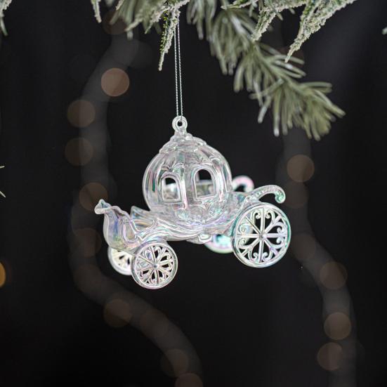 Christmas Tree Ornament Snowflake Deer Bird Icicle Design Sparkling Hanging Decoration Festive Holiday Season Home Decor