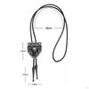 Bull Enamel Pattern Bolo Tie Western Cowboy Vintage Handmade Mens Accessories