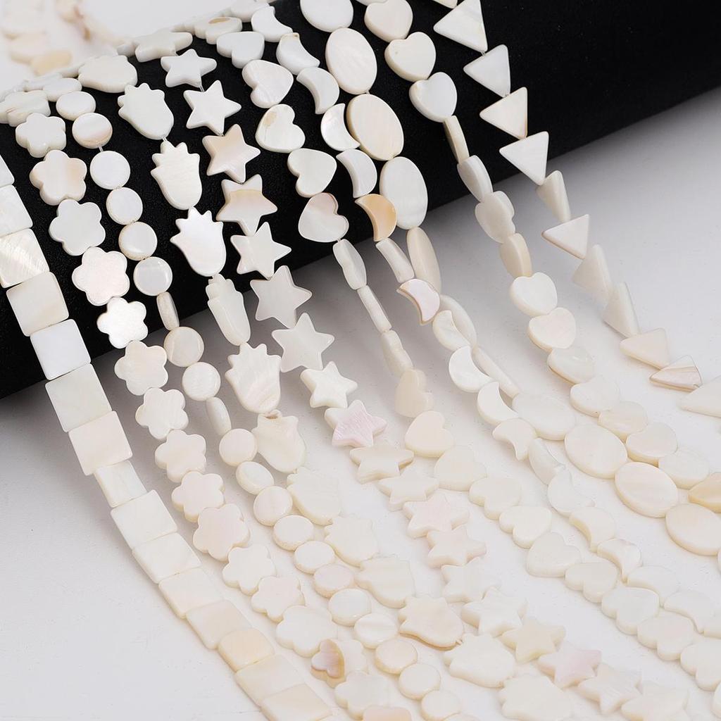 22-115Pcs Natural Freshwater Shellfish Geometry Beads For DIY Necklace Bracelet Earrings Jewelry Making