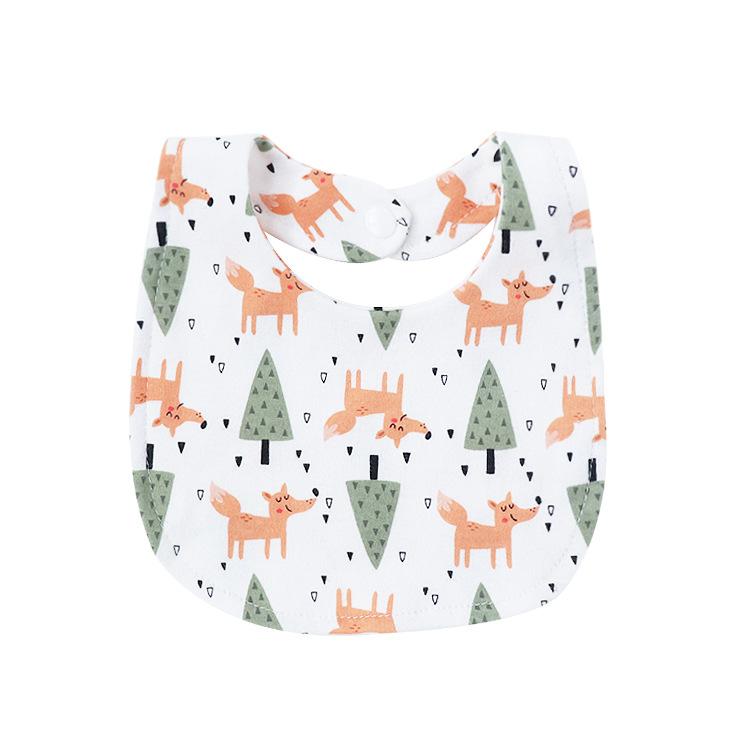 Newborn Baby Bibs Pure Cotton Double Layer Drool Bibs High Absorbency Burp Cloths For Infants Toddlers Soft Skin Friendly