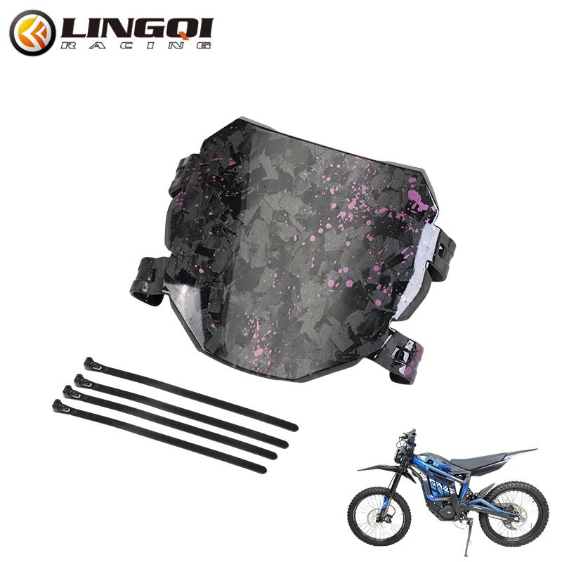 

LINGQI RACING Water Transfer Carbon Fiber Front Number Plate Name Cross For Talaria Sting Light Bee X S Electric Bike Modified