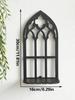 Black Gothic Wooden Shelf Hollow Vintage Fence shape Wall Hanging Decor Floating Shelves Crystal Holder Room Decor Wall Decor