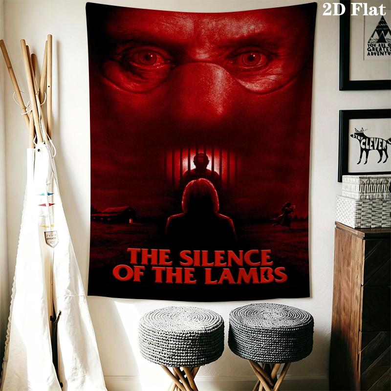 The Silence of the Lambs Wall Tapestry Aesthetic Wall Hanging Printed Fabric Blanket Decorative Tapestries for Bedroom Living Room Home Decor