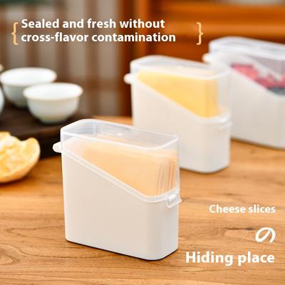 Käsescheiben-Aufbewahrungsbox geeignet für Butter- und Käse-Aufbewahrungsbox Kühlschrankaufbewahrung Kaffee- und Teebeutel Desktop-Aufbewahrung