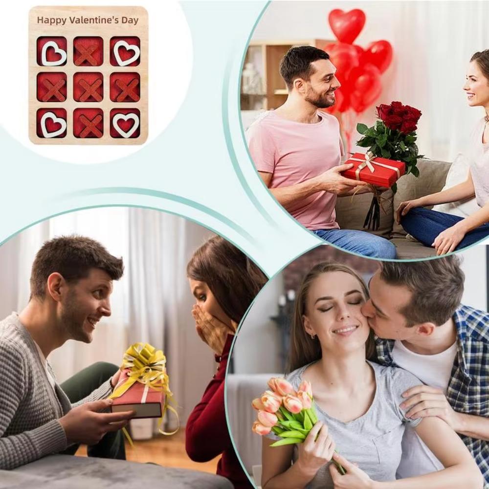 Romantic Valentine's Day Board Game Wooden Family Game Educational Toys  Interactive