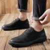 Zapatos de cuero para hombre con cordones para caminar