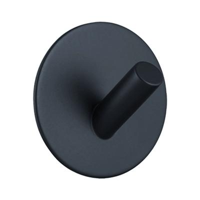 Gancho Adhesivo Sin Perforación Redondo de Acero Inoxidable Gancho Adhesivo para Ducha para Baño Cocina Negro