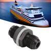 Fuel Cell Bulkhead Fitting with PTFE Washer Black Anodized 6061‑T6 Aluminum Alloy Connector for Most Fluid