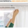 120 Pcs Shower Curtain Track Gliders & Curtain Hooks Set, Ceiling Mount Sliding Track S Shaped Metal Drapery Hooks and Plastic Rollers Sets for Drape