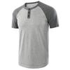 Short Sleeve T-Shirt Men'S, Large Size Custom Casual Loose Henry T-Shirt