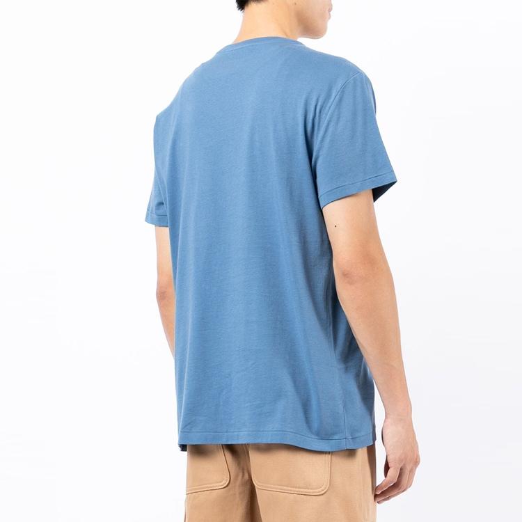 Polo Ralph Lauren Plain Knit Crew Neck Short Sleeve T-Shirt Men Tops Blue 710671438-224