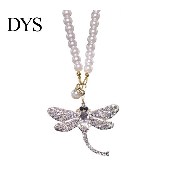 Car Decoration Pendant Rhinestone Dragonfly Hanging Ornament Bling Rearview Mirror Stylish Accessory for Vehicle Sparkling Interior Women