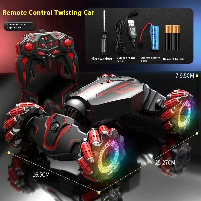Special Effects Twist Deformation Remote Control Car Gesture Induction Four-Wheel Drive Drift Charging Dynamic Spray Racing Car