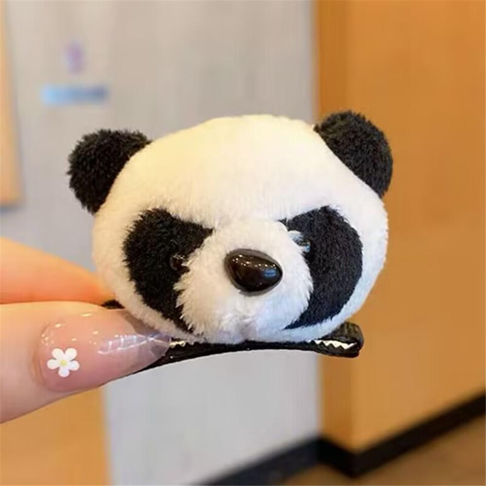 20 Stück Kleines 4 cm Panda Plüschtier, Kleine Dekorations-Plüsch-Haarspange Panda Puppe Spielzeug