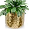 Gold Metal Flowerpot Cover 19x18 Cm