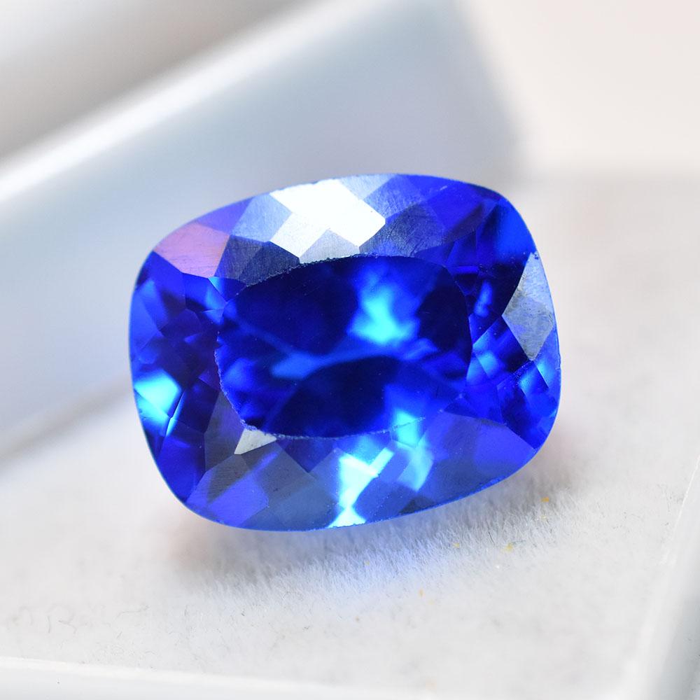 Natural Blue Sapphire Loose Gemstone 10.25 Ct Cushion Cut Jewelry Making September Birthstone Gift