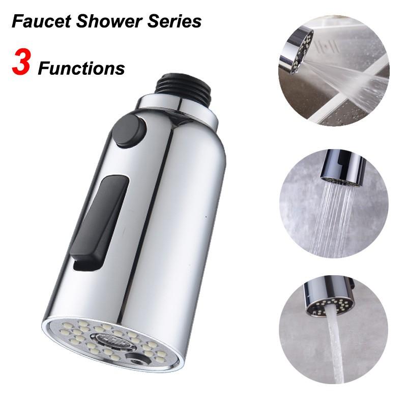 Brass Kitchen Faucet With Dual Outlet Pull-Out Spray Head Rotating Swivel Spout Hot Cold Mixer Tap Sink