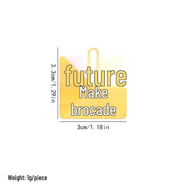 

Inspirational Chinese-Style Stainless Steel Bookmark: Creative Student Stationery, Cultural Graduation Gift, Text Hollow Design