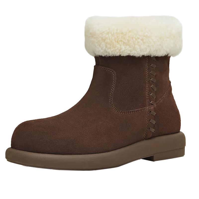 Temeiyee Women s Warm Plush Snow Boots 40