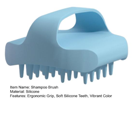 Shampoo Brush Ergonomic Soft Silicone Scalp Massager Non-Slip Handle Massage Mud Shampoo Brush Hair Washing Tool