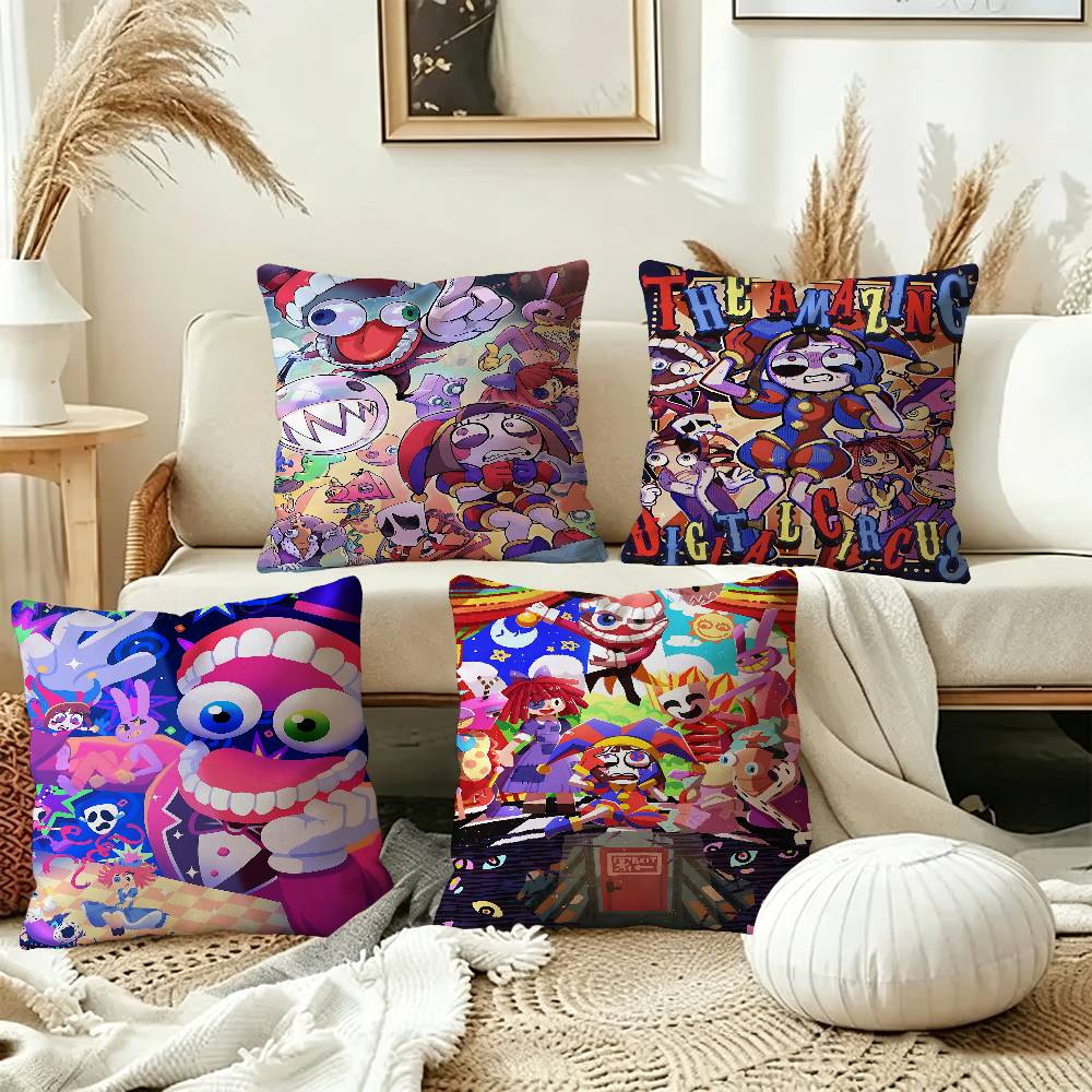 Animation A-Amazing D-Digital Circus Lucky Dragon Pillow Cover Sofa Cushion Cover Home Room Decoration Children Gift