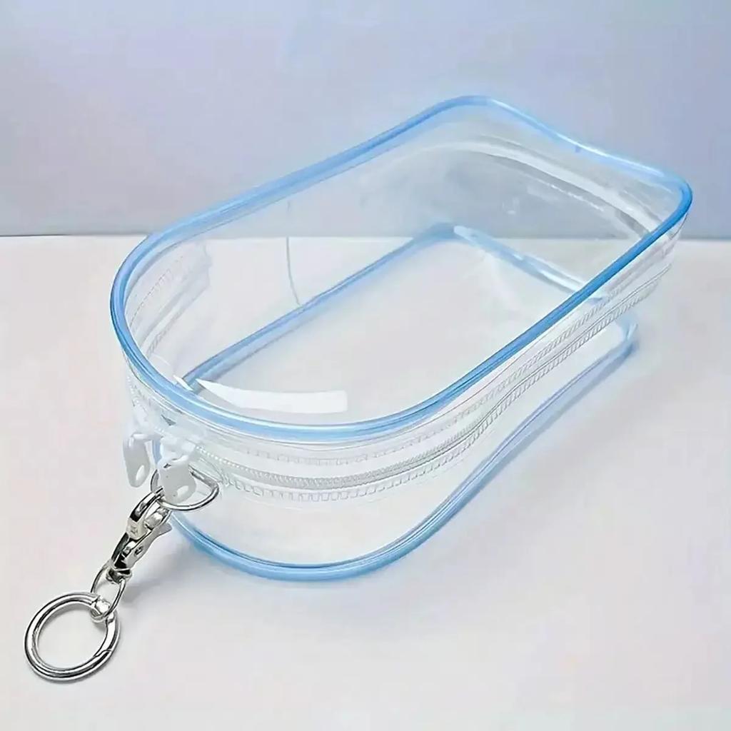 Colorful Transparent Protector Case Organizer Box For 17Cm Plush Dolls Outdoor Display Bag With Keychain Doll Accessories