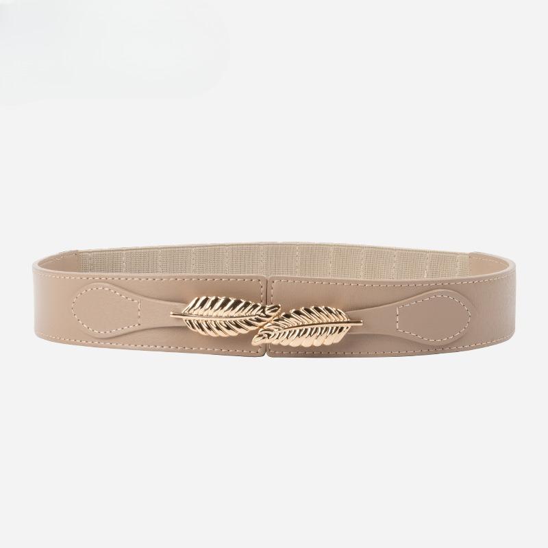 Ladies' Leather Belt with High-end and Fashionable Waist Cinching, Slimming Effect, Paired with A Coat and Waist Cinching Leather for Women