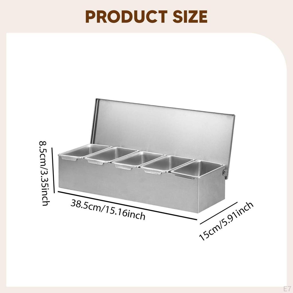 Gewürzhalter, Edelstahlbox, Aufbewahrungstablett, Spender, Gewürzgläser,