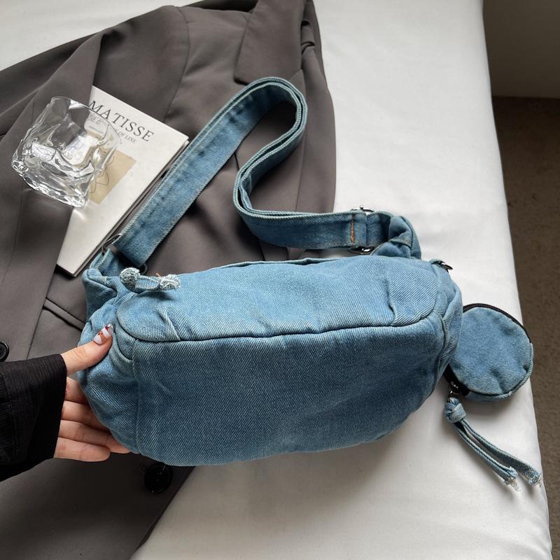 Denim Bag Women's Large Capacity Shoulder Bag Lightweight Crossbody Bag